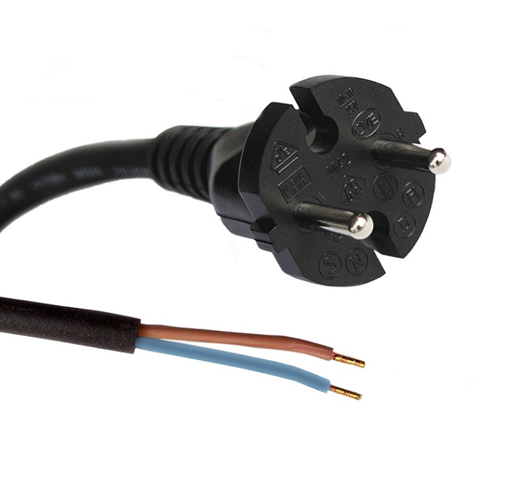 1342 Contour plug-open end power cords Contour plugs