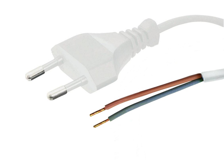 1502 Euro plug-open end power cords Euro plugs