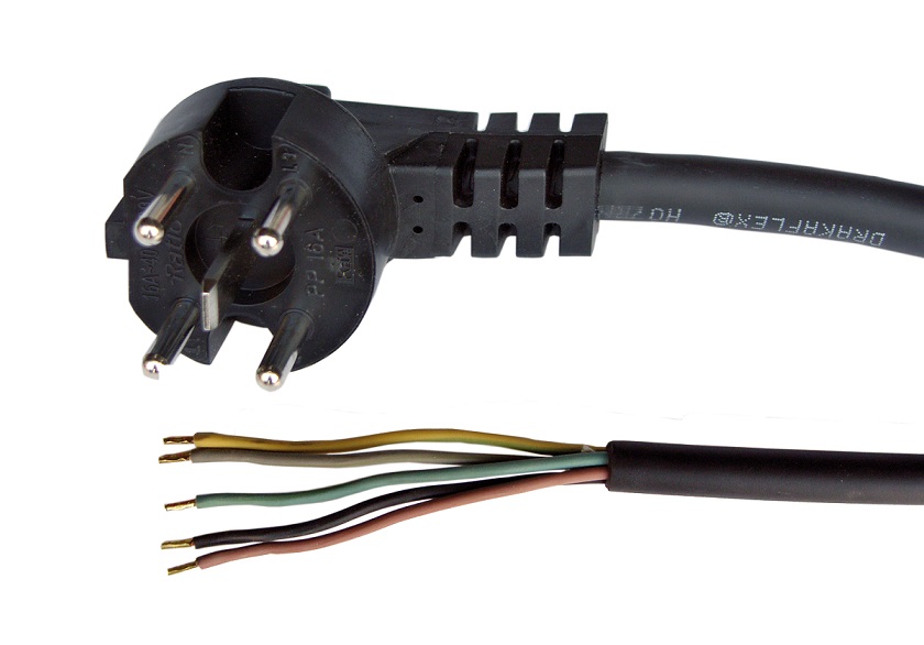Perilex Power Cord, black, 16A 1.5m