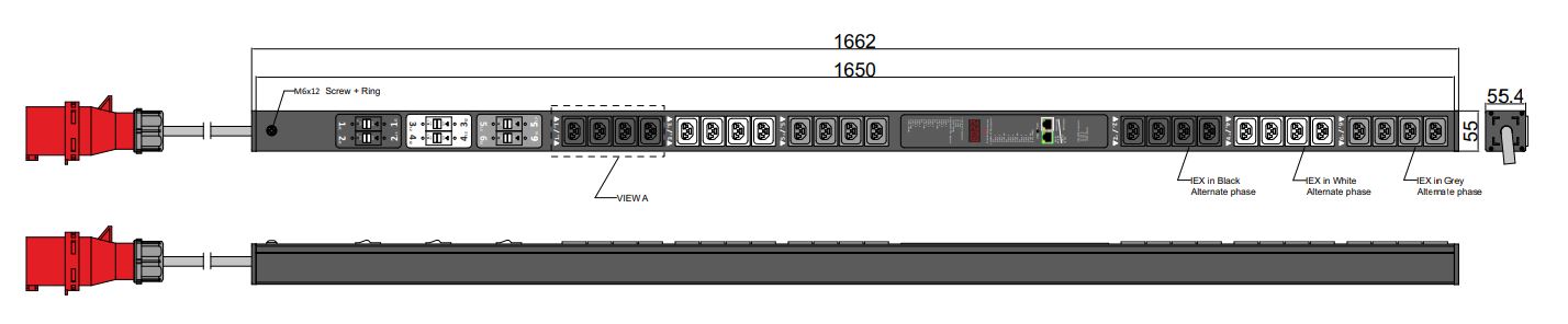 PIML-V-22-24IEX IPDU Per Inlet Monitored Light Metered Intelligent Power Distribution with remote internet access for information per inlet. (No SNMP Controller)