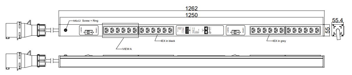 PIML-V-72-24IEX IPDU Per Inlet Monitored Light Metered Intelligent Power Distribution with remote internet access for information per inlet. (No SNMP Controller)