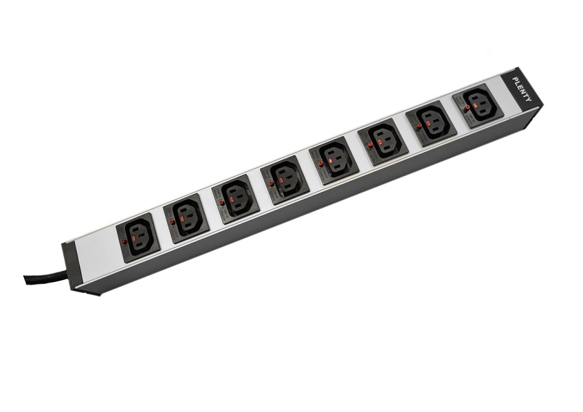 PLA435-8LOCK PDU Basis Enkel fase Basis PDU met Schuko en/of C13 en/of C19 outlets