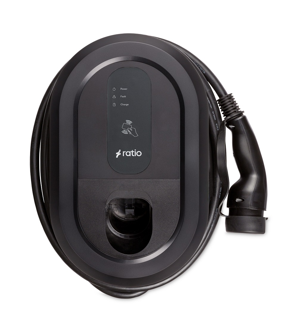 38981 EV Charger Ratio io6 Online EV Charger manageable with App, charge card, back office